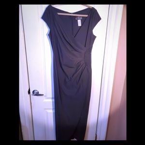 Alex Evenings, wrap evening gown, black